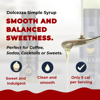 Simple Syrup, All Natural Low Sugar Sweetener