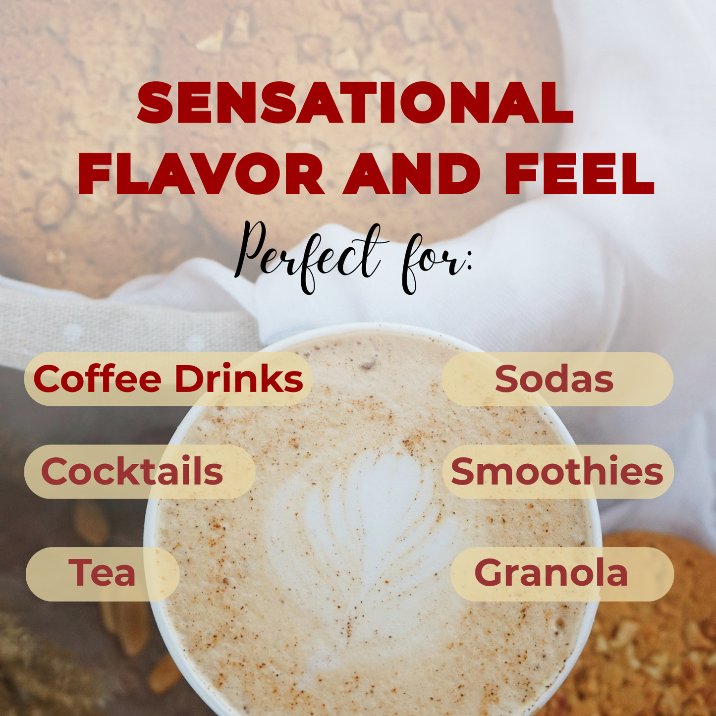 Good Flavor Syrups perfect for coffee drinks sodas cocktails smoothies tea granola